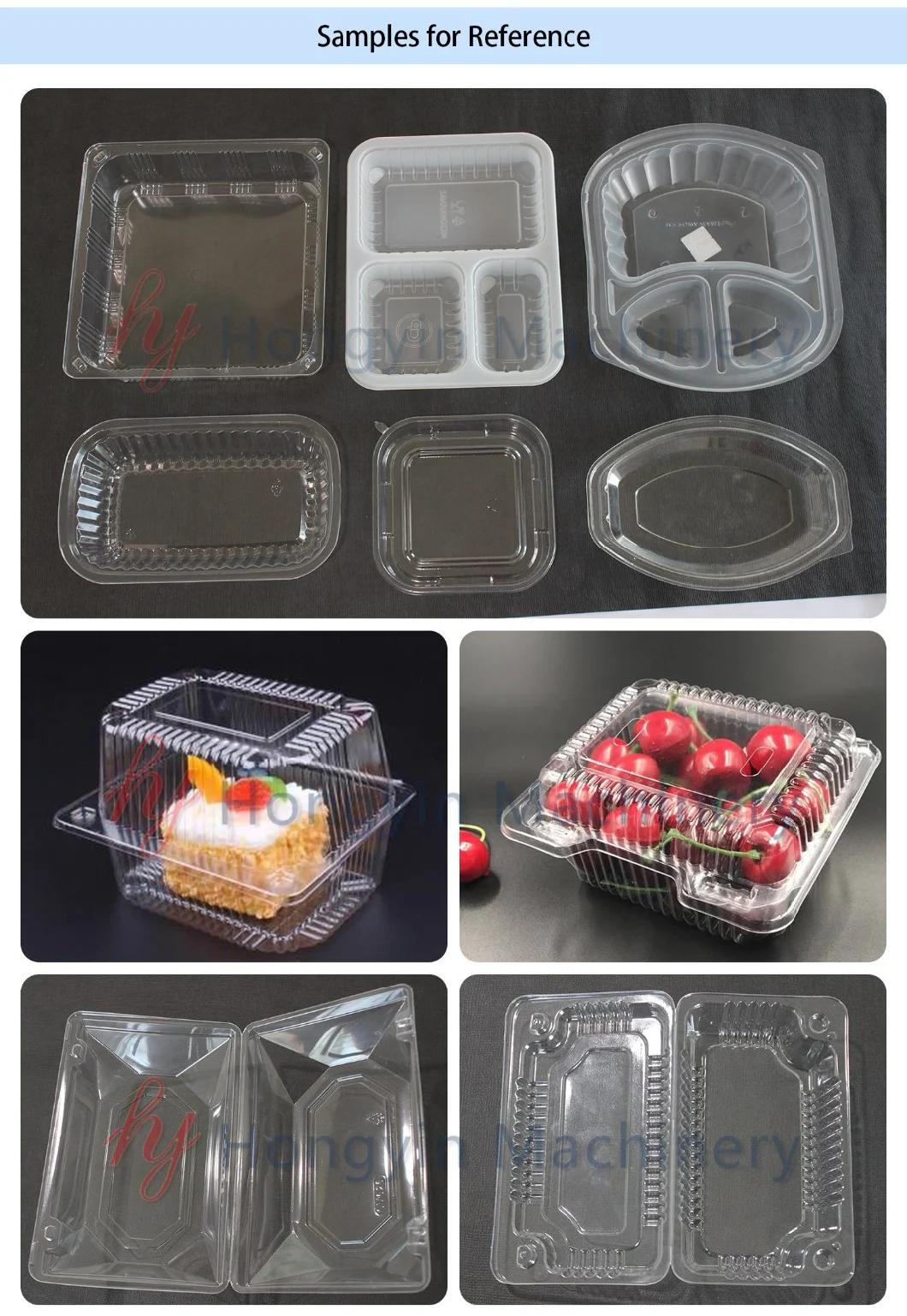 Fully Automatic Bakery Tray Sandwich Blister Packaging Clamshell Packaging Plastic Transparent Box Packaging Thermoforming Machine
