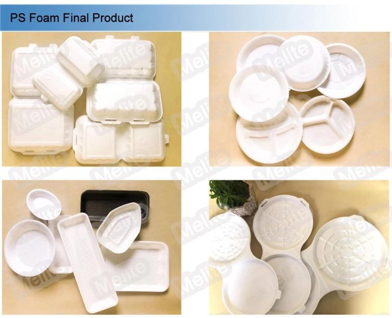 Food Grade Plastic Granules PS Foam Lunch Box Sheet Making Machine