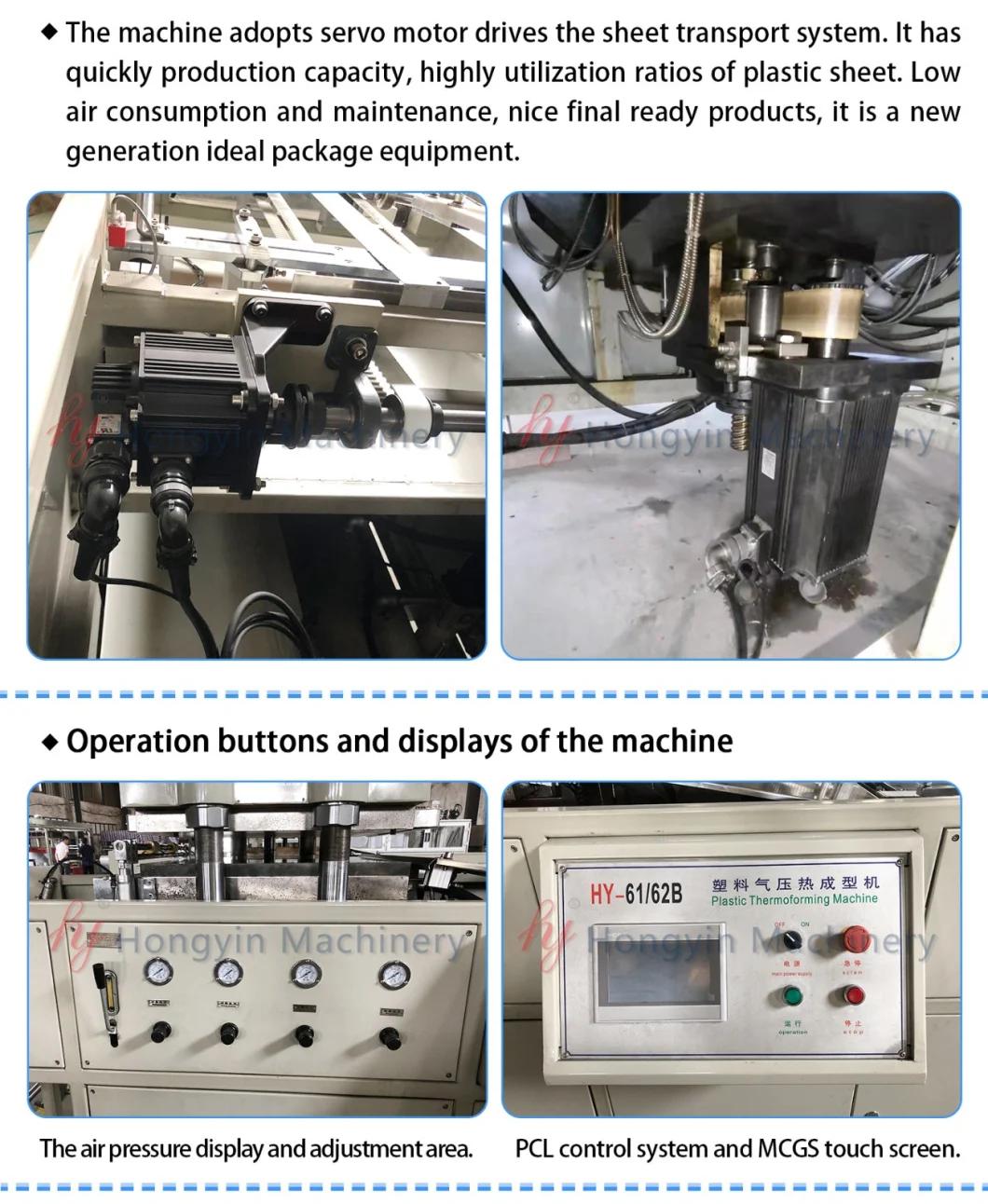 High Class PLC Controlled Plastic Round Box Lid Forming Machine (HY-61/62B)