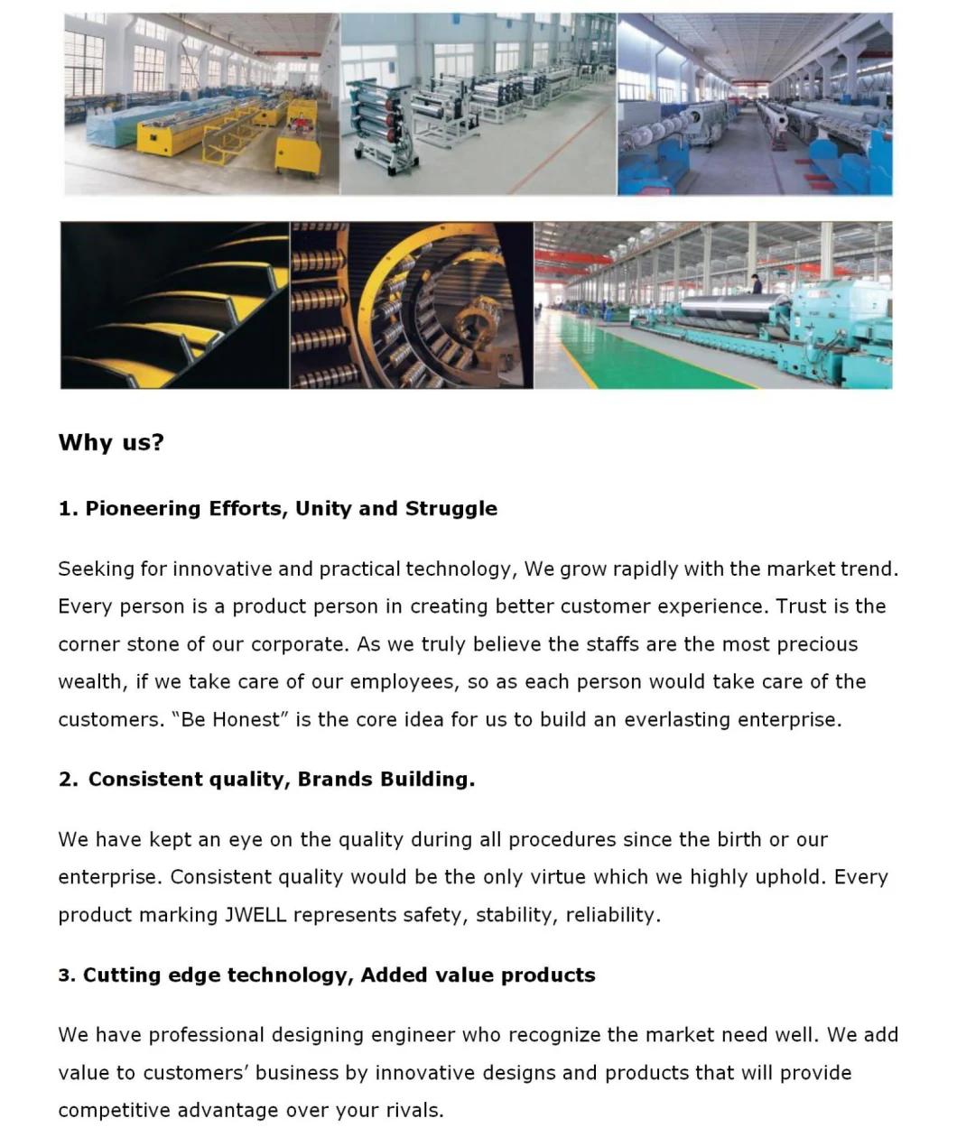 Jwell Large Diameter HDPE Water Supply and Gas Supply Pipe Extrusion Line