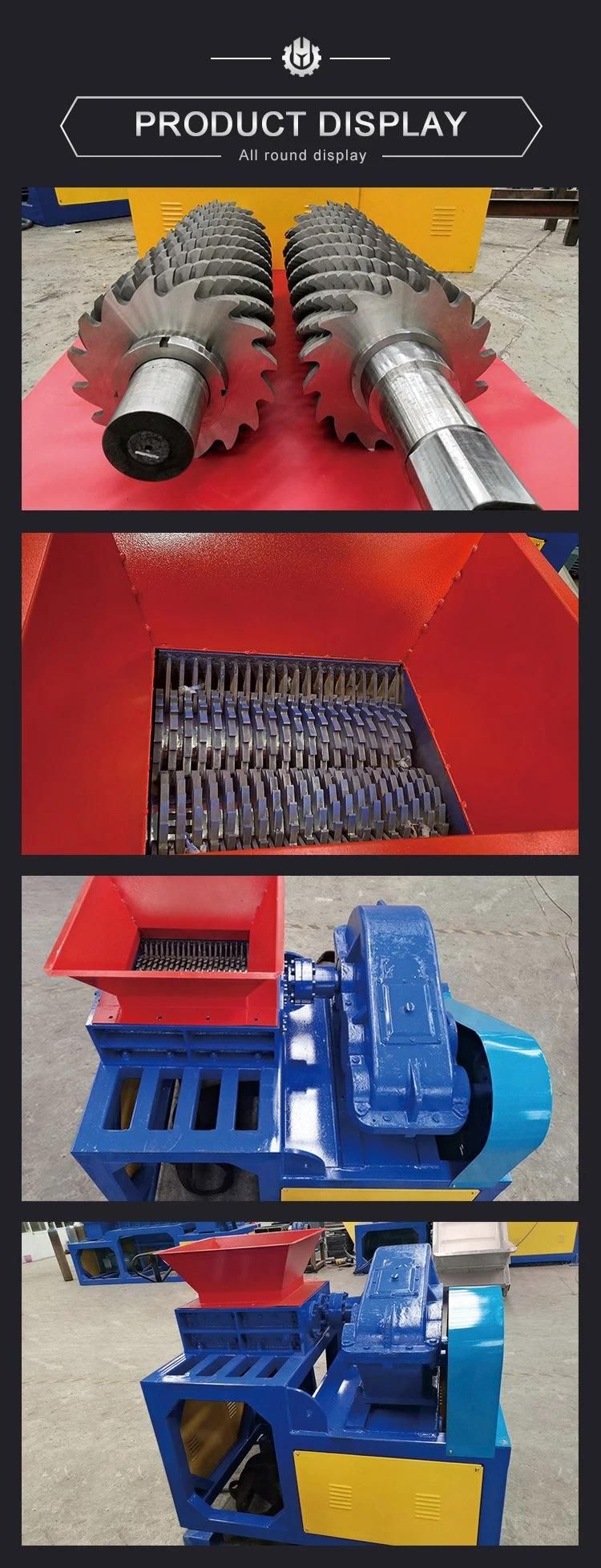 Double Shaft Shredder Machineryfor Waste Carpet Fabric Textile Glass Clothing Metal Electronic Plastic Recycling Machine