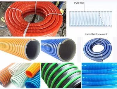 Soft Flexible Plastic PVC Helix Spiral Corrugated Pipe Tube Hose Extrusion Machine ...