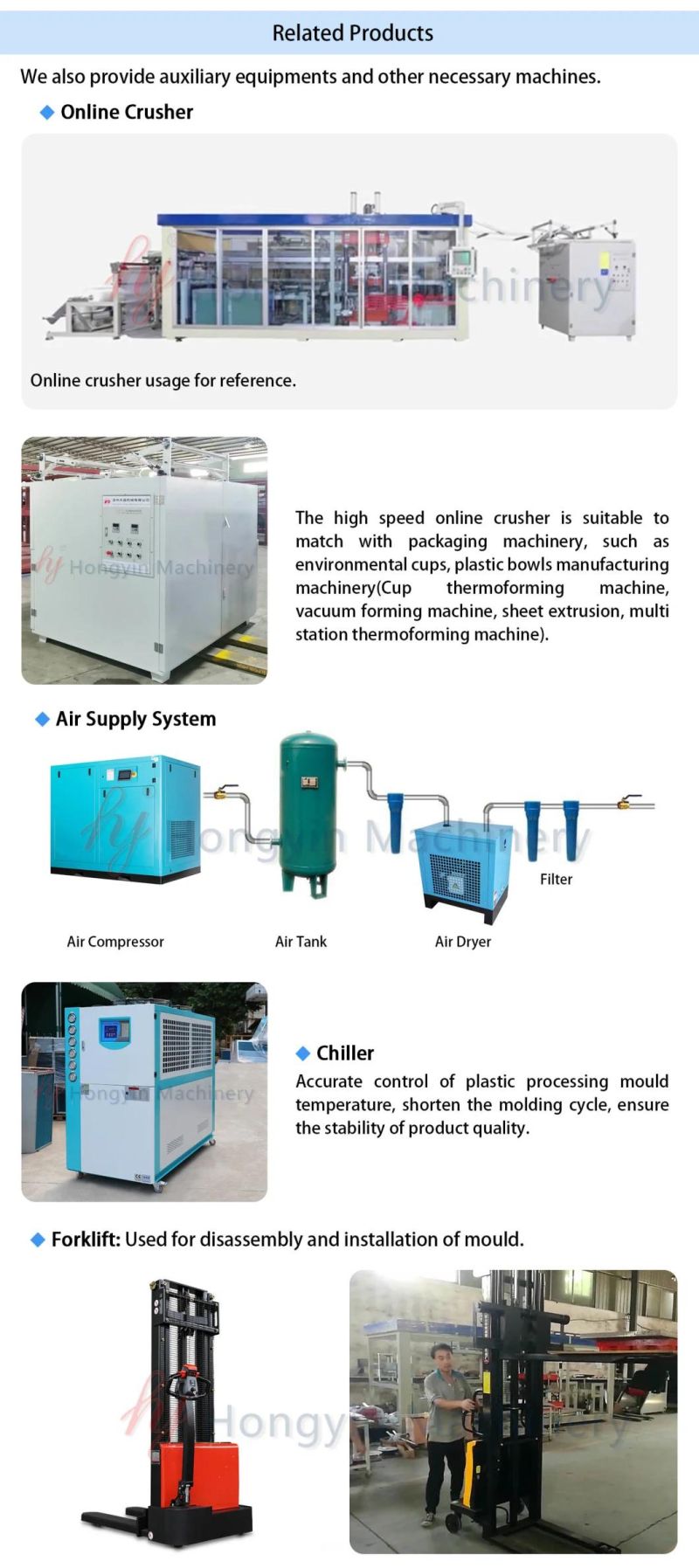 Hy-750 Automatic Hydraulic Plastic Thermoforming Machine Plastic Glass Making Machine Automatic Machinery