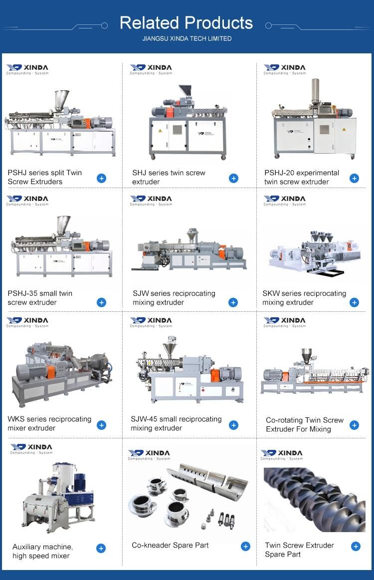 Double Screw Compounding Plastic Extruder Pshj-75 for The Thermoplastic Elastomers, TPR, TPE, Sbs.