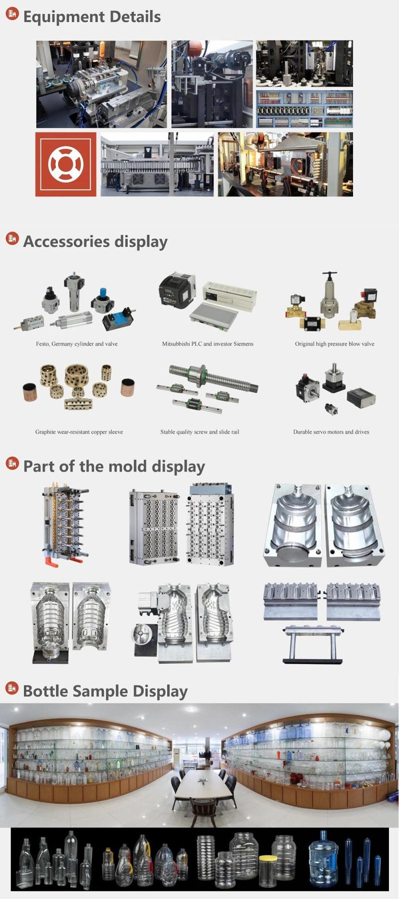 Plastic Machine Pet Edible Oil Bottle Blowing Mould Machine with CE