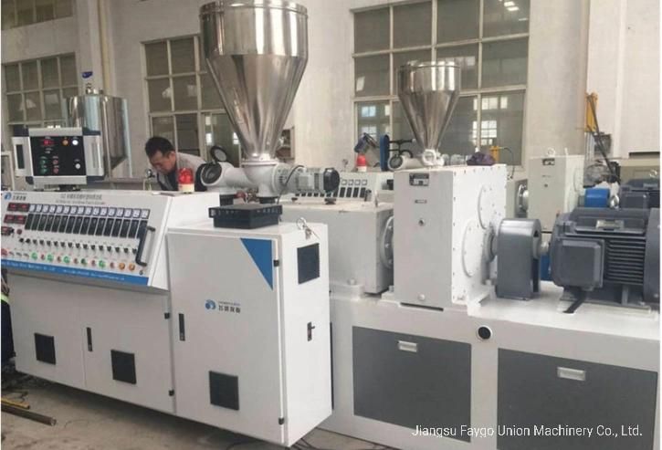 Plastic Pipe Extrusion Conical Twin Screw PVC Extruder Machine