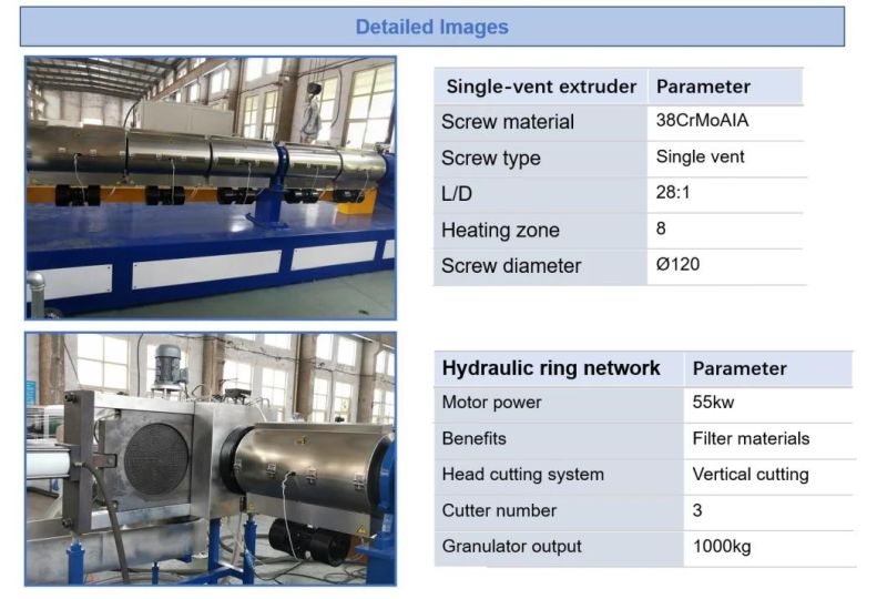 Full Automatic Water-Cooling Single Screw Plastic Pellet Making Machine