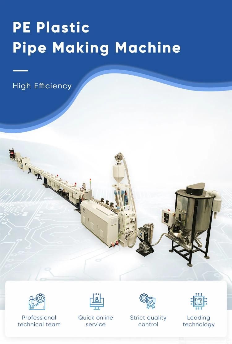 20-110mm Water Drainage PE Tube Making Single Screw Extruder PE Pipe Machine