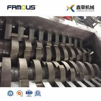 Two Twin Shaft Scrap Tyre Tire Metal Wood Paper Copper Cable Wire Plastic Crushing ...
