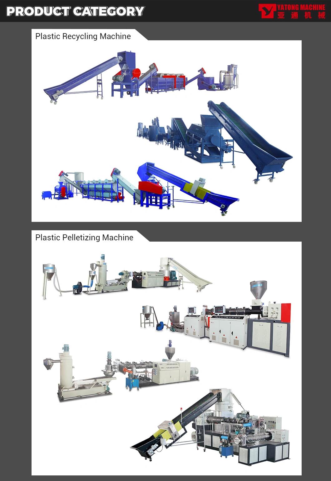 Yatong PP PE Crushed Flakes Recycling Pelletizing Line with Force Feeding