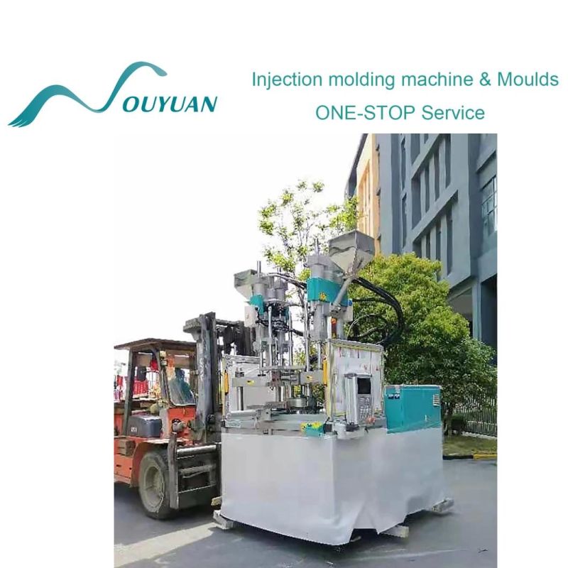 Double Colors Tool Handles Vertical Standing Plastic Injection Molding Machine Price Machine