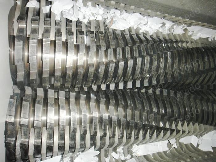 Double Shaft Pet Bottle and Cardboard Recycling Shredder Grinder