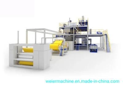 Ss, SMS Spunbond Melt Blown Non Woven Fabric Making Machine for Making Face Mask, Gowns