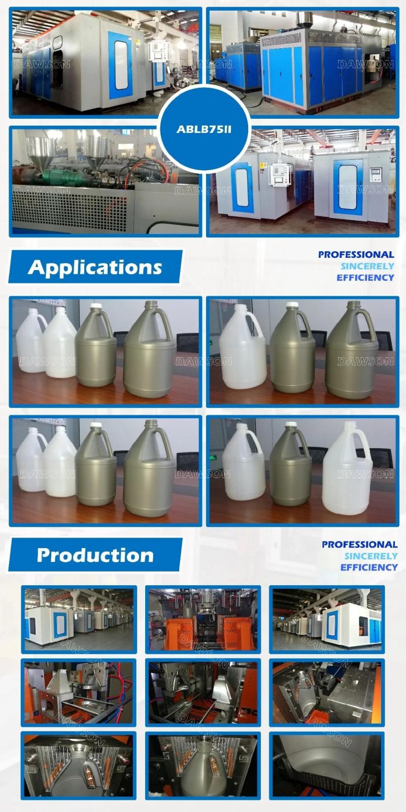 Blow Molding Machine with Auto Deflashing for 1gallon Milk Bottle
