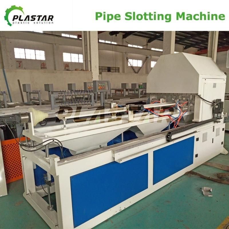 PP PE Plastic Single-Wall & Double-Wall Corrugated Pipe Perforating Machine/Pipe Slotting Machine