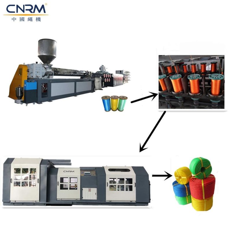 Polypropylene PP HDPE Flat Film Twine Making Machine Plastic PP Cord Rope Production Line