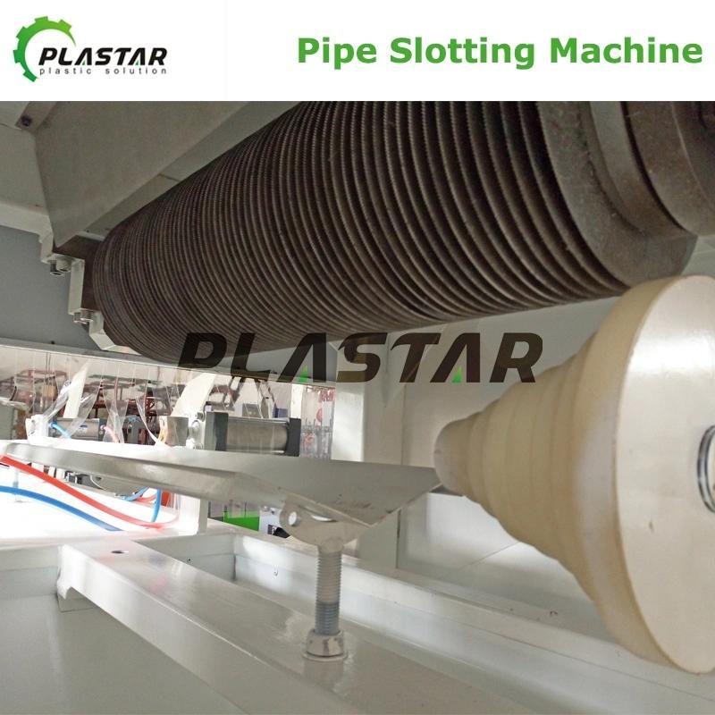 PP PE Plastic Single-Wall & Double-Wall Corrugated Pipe Perforating Machine/Pipe Slotting Machine