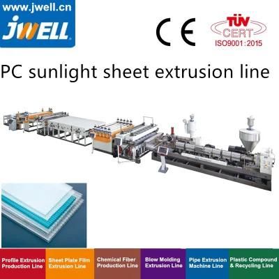 Jwell PC Hollow/Sunlight/Corrugated Roof Sheet Extrusion Machine