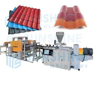 Hot Product PVC Glazed Roof Tile Extruder Machine PVC Resin Glazed Tile Forming Machine ...