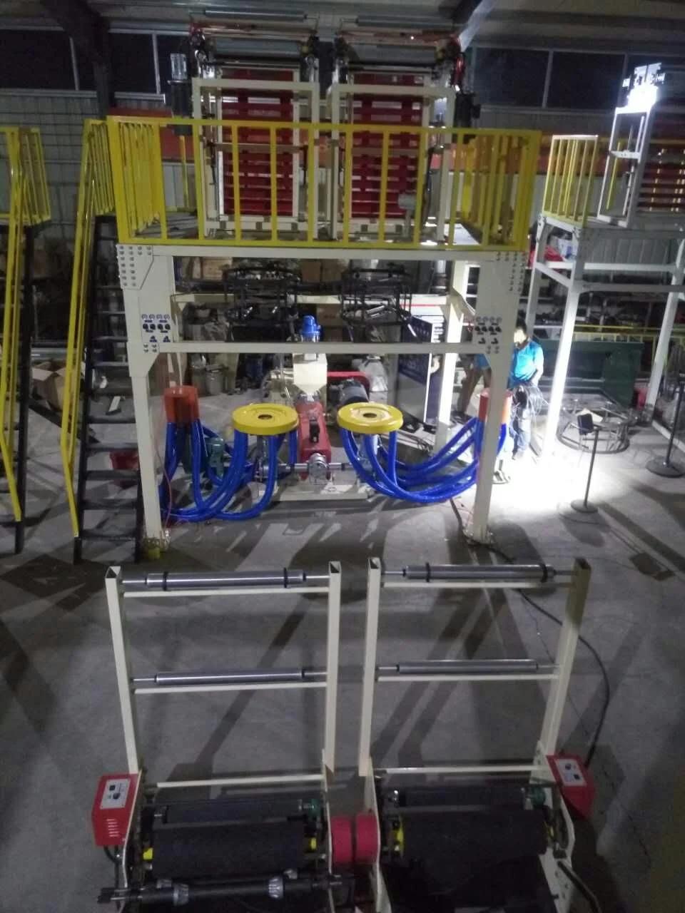 PE/PP Plastic Double Color Stripe Film Blowing Machine, Chsj-50/55/65e
