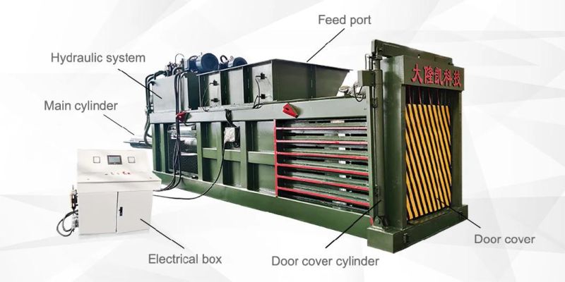 Scrap Plastic Bottle / Film Baling Press Machine