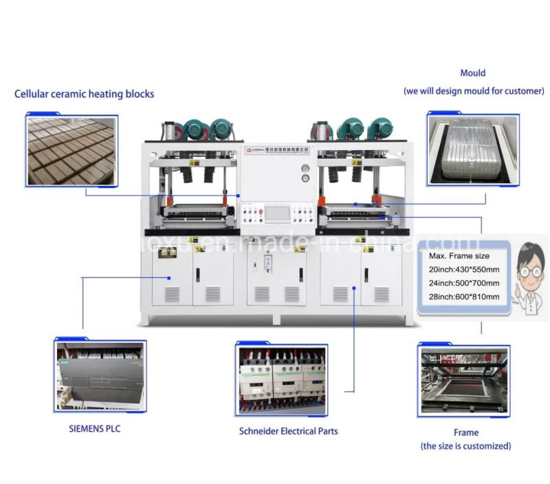 Double Heating Zone Hard Shell Suitcase Forming Machine