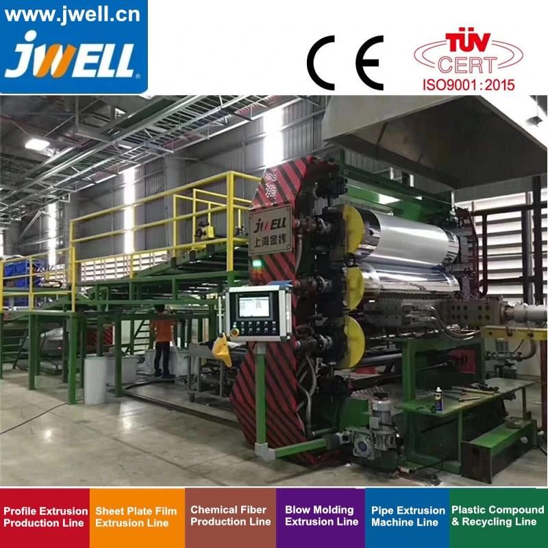 Jwell Pet PLA PC PMMA ABS GPPS HIPS PP PE PVC Pbat Sheet/Plate/Board Extrusion Line/Plastic Extruder/Making Machine/Plastic Machinery