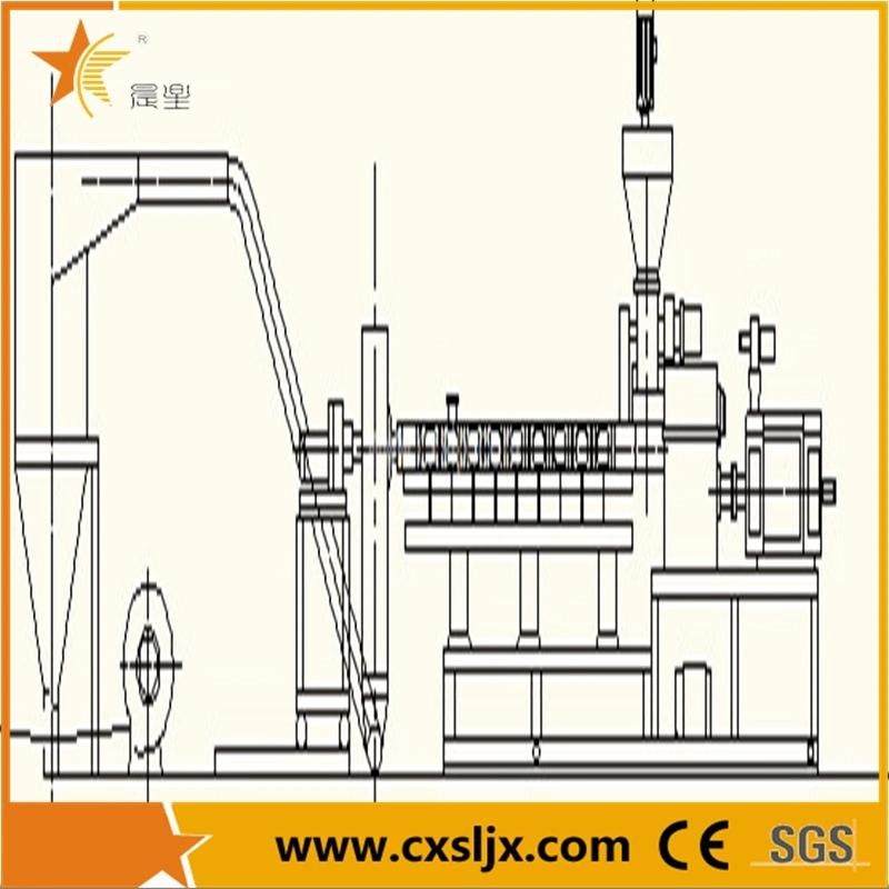 Ce Certificated Automatic Air Cutting WPC/PVC Granules Production Line