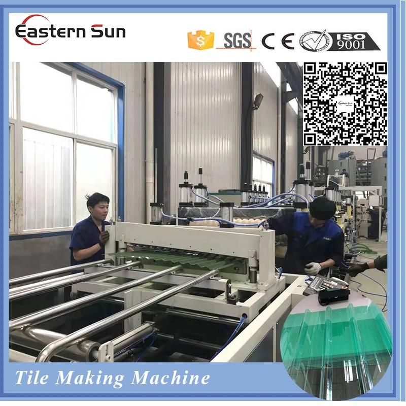 PVC Pet Wave Corrugated Roofing Sheet Plastic Tile Extruding Machine