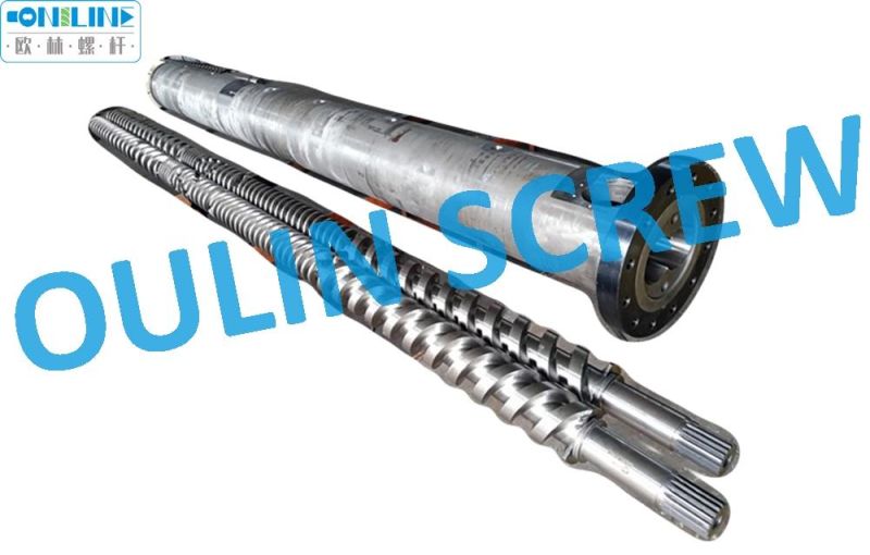 100mm Twin Parallel Screw and Barrel for PVC Compounding