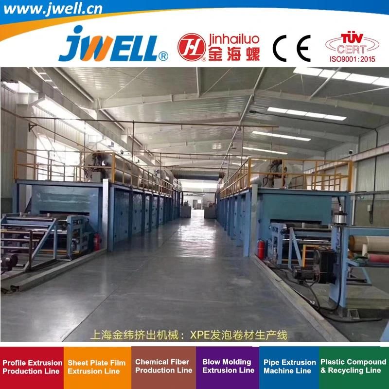 Jwell- XPE Plastic Foaming Sheet Extrusion Line Making Machine Machinery for Automobile Air Conditioning Construction Sports|Shoe and Luggage Floating