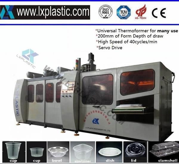 Hy 5476 Contact Heat Thermoforming Equipment Machine with Robot for Pet Tray 3
