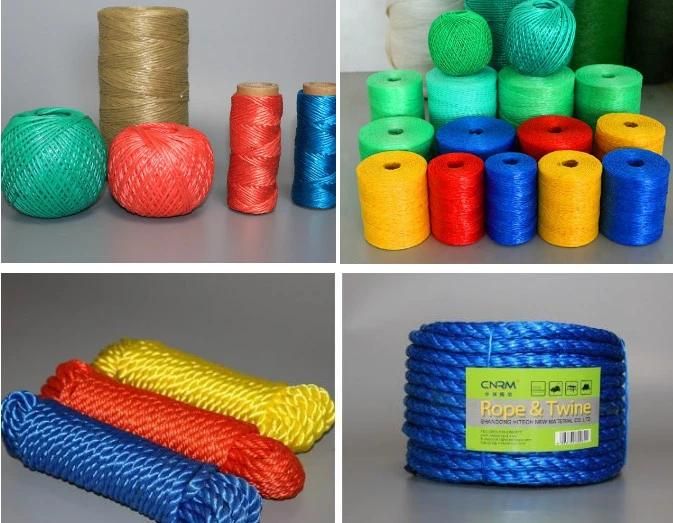 3 Strand Raffia Twisting Nylon Polyester PP PE Monofilament Danline Plastic Baler Twine Rope Making Machine for Sale