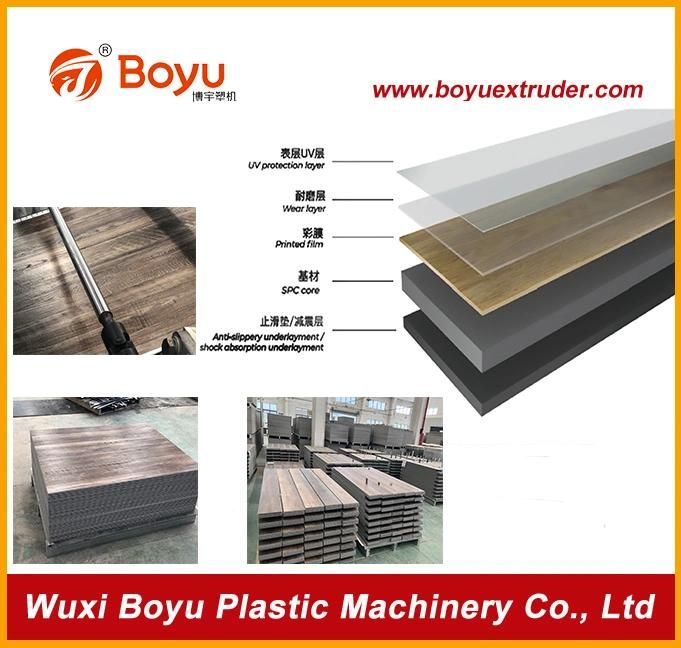 Rigid Core PVC Sheet Flooring Spc Vinyl Tile Lvt Spc Flooring Extrusion Machine