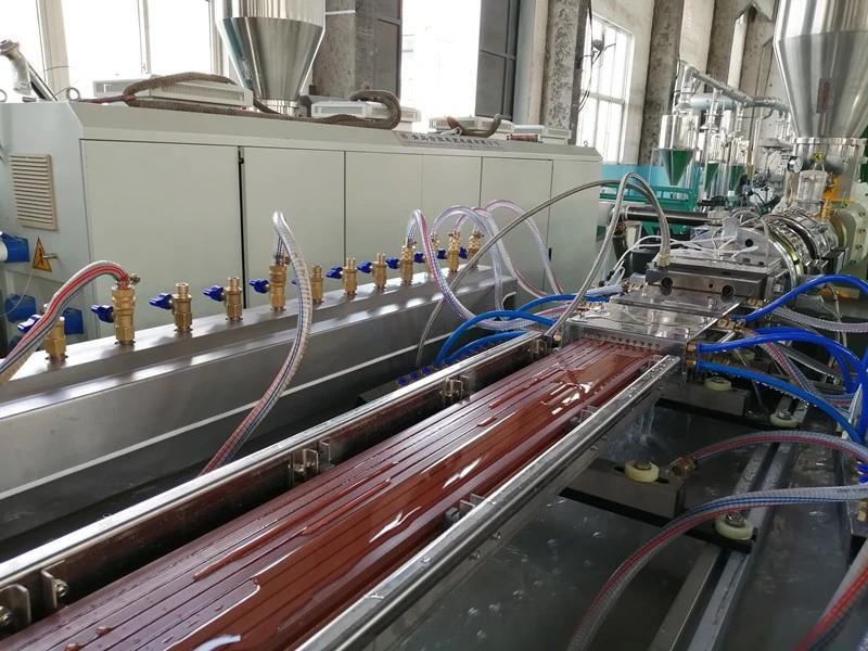 PP PE Wood Plastic Composite WPC Decking Wall Cladding Panel Profile Extrusion Machine/PVC Window and Door Profile Door Panel Extruder Machine Production Line
