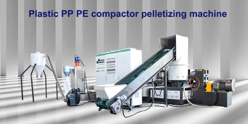 Plastic Recycling Machine PP PE Recycled Film Bag Granulating Line Pelletizer with Vibrator