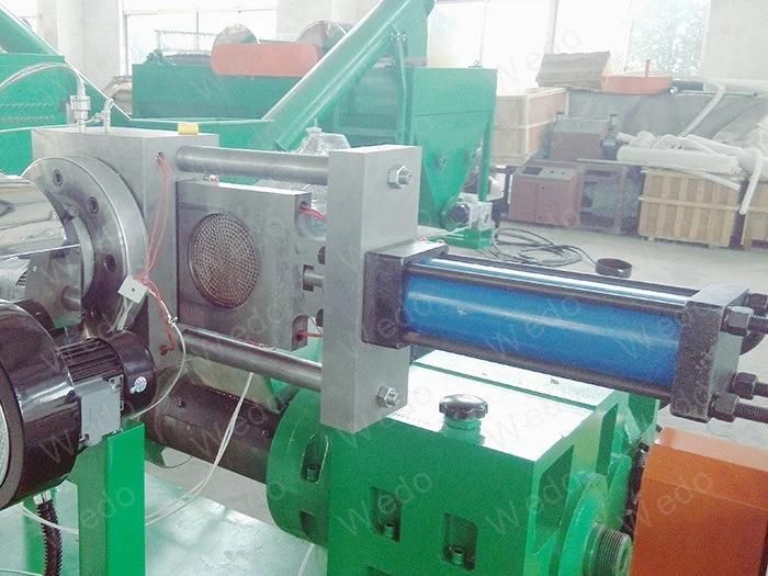 HDPE PP PE Crushed Washed Flakes Plastic Pelletiizng Machine