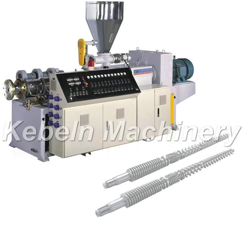 high capacity PVC conical twin screw plastic extruder for pipe profile extrusion production machine line