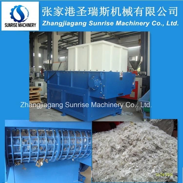 Waste Hard Plastic Lump Carton Agriculture Film PP Woven Bag Jumbo Bag Shredder LDPE PE PVC ABS HDPE Pipe Single Shaft Shredder