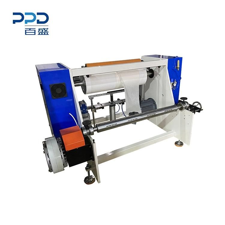 China Supplier Semi Auto 2 Shaft PE Coated Paper Kitchen Foil Rewinder