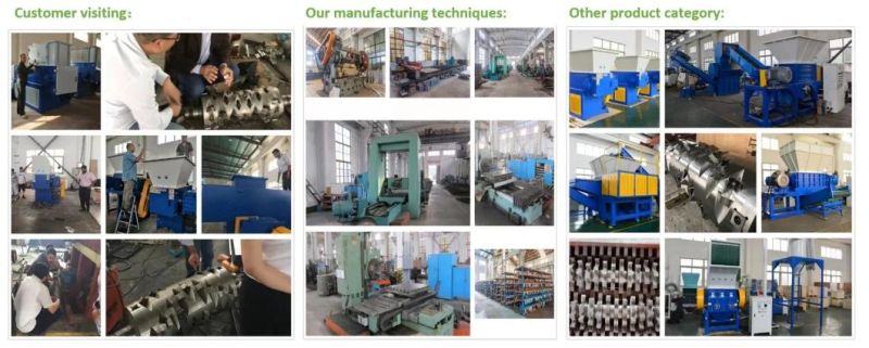 Pet Bottles Plastic PP PE Film Metal Crusher Paper Wood Plastic Machine Recycling Machinery Single Shaft Shredder