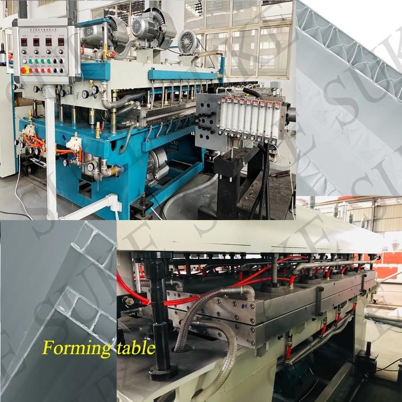 PP PE PC Plastic Hollow Sheet Extrusion Making Machine Plastic Extruder
