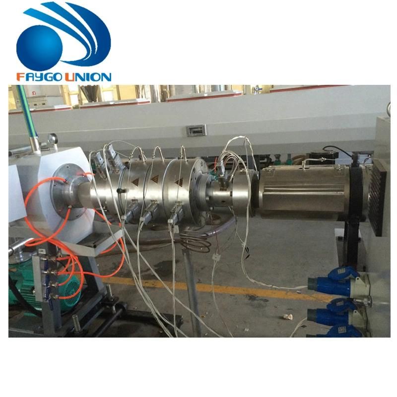 Plastic Pipe Extrusion Machine 75/30 with a Color-Line