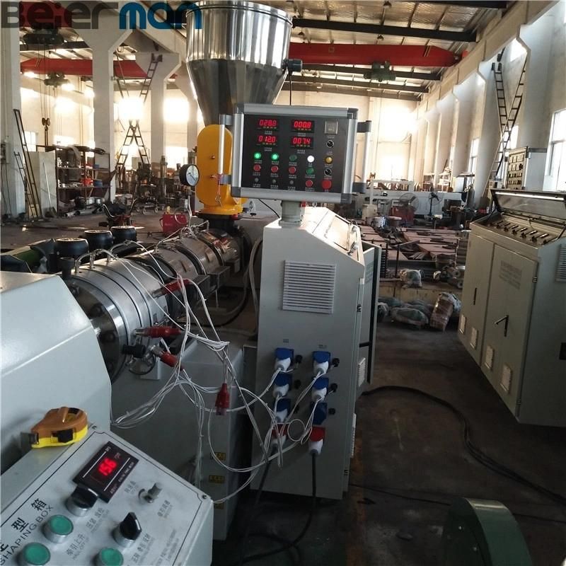 Turkey Popular 50mm-200mm PVC Single Layer Pipe Sjsz80/156 Conical Twin Screw Extrusion Production Line with High Speed Mixer Crusher Miller