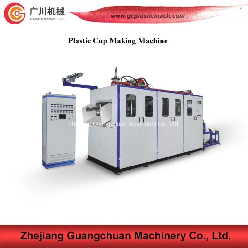 Hot / Cold Tea Milk Cup Thermoforming Machine U Type Cup Making Machine
