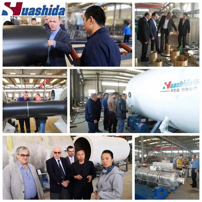 Plastic PE HDPE Solid Wall Water Gas Supply Pipe Extrusion Line