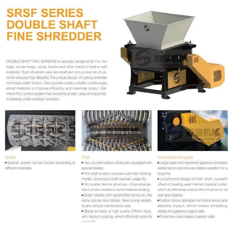Agriculture Film Shredder/Plastic Bags Recycling Shredding Machine/Plastic Bags Shredder