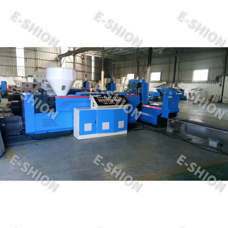 Two Scerw Waste Cooling Bag Film Recycling and Granulating Machine Price