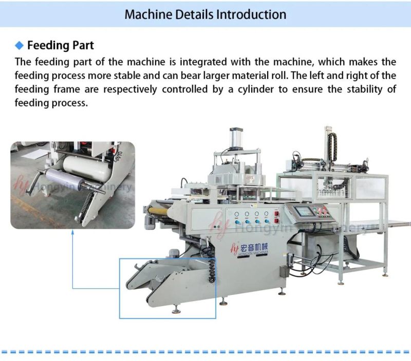 Automatic Plastic Thermoforming Machine Producing The Plastic Lid