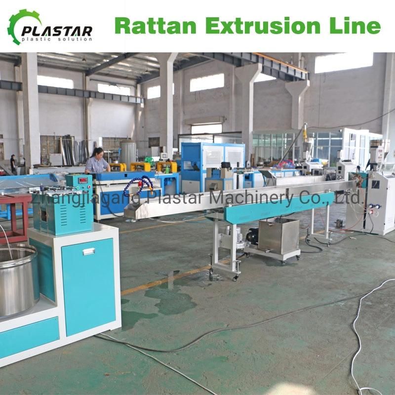 Single Color PE PP Plastic Wicker Rattan Extrusion Production Line